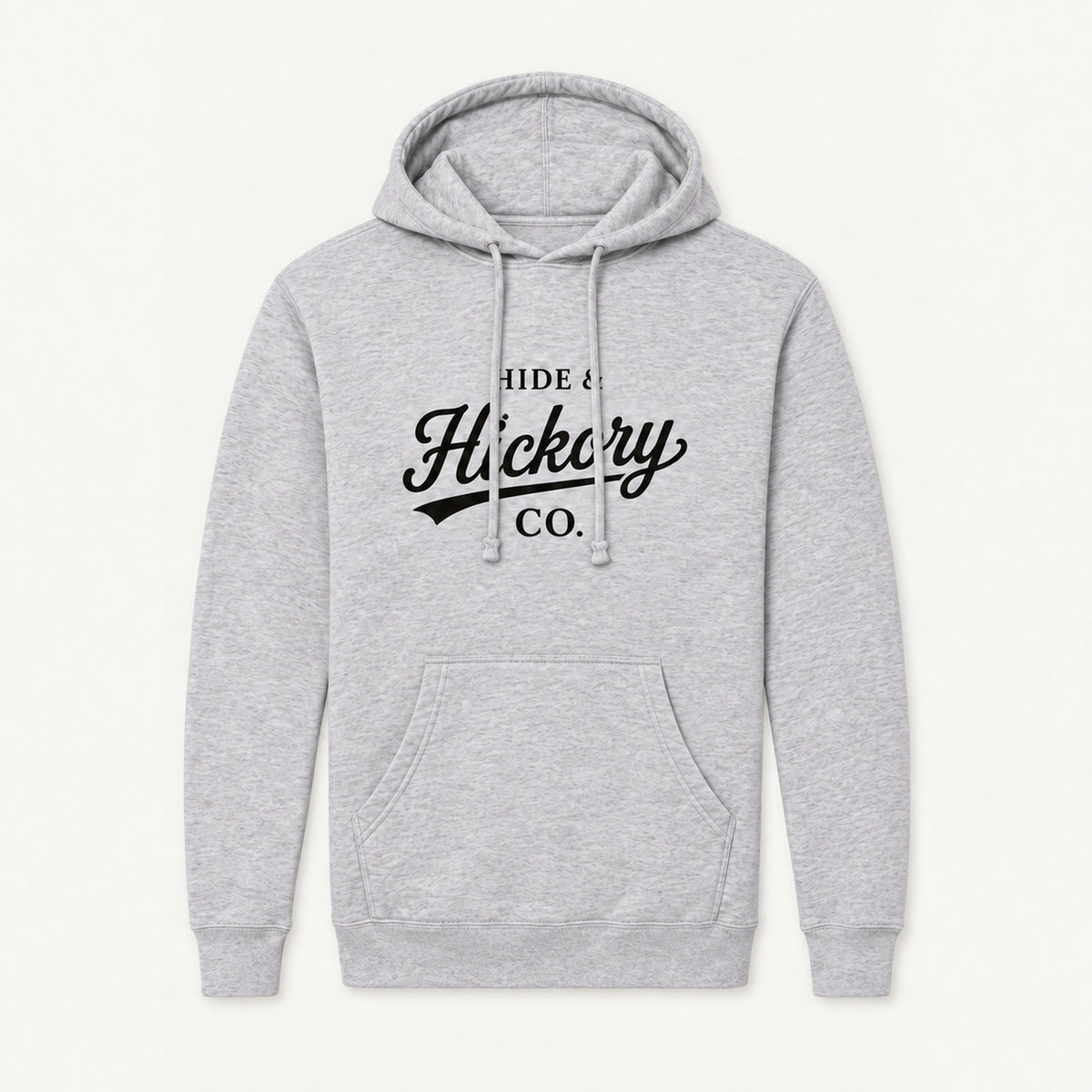 Hide & Hickory Script Midweight Hoodie - Heather