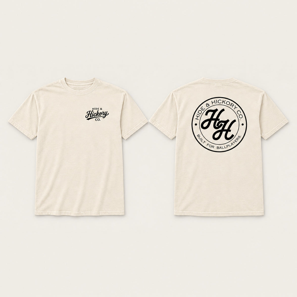 Hide & Hickory Front & Back Tee - Ivory