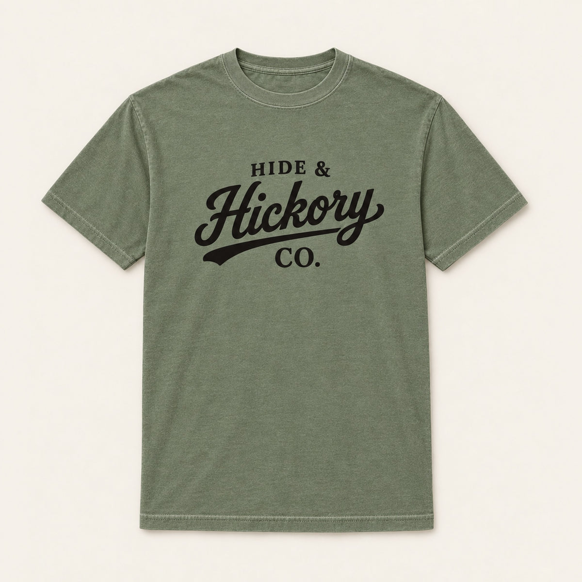Hide & Hickory Original Script Tee - Moss