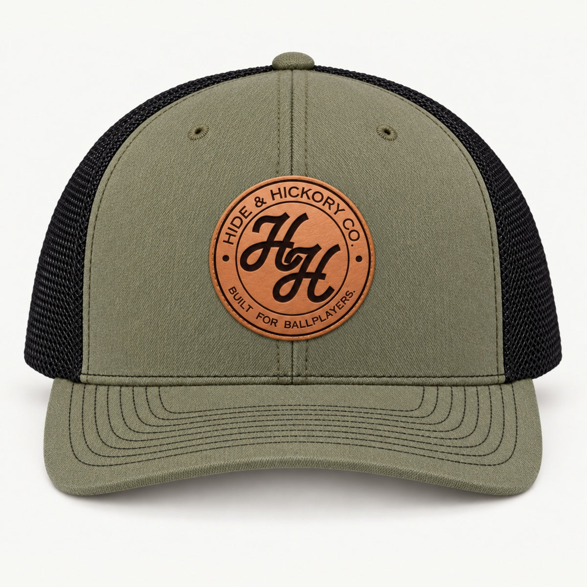 Traditional Logo Trucker Hat - Olive/Black